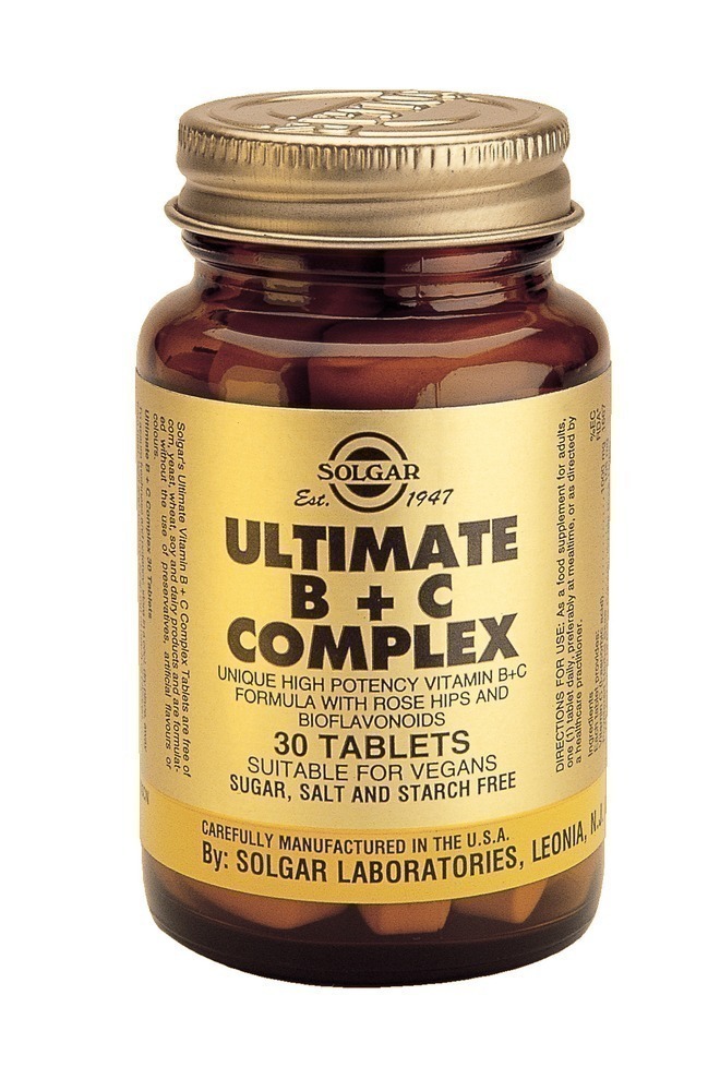 SOLGAR ULTIMATE B+C COMPLEX Tabs 30s | Acropolispharmacy.gr