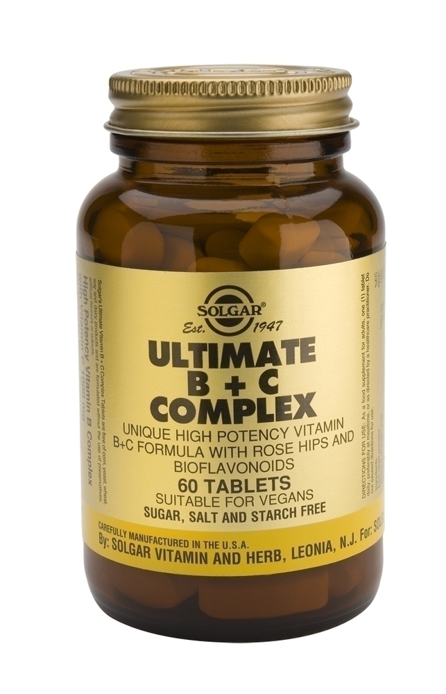 SOLGAR ULTIMATE B+C COMPLEX Tabs 60s | Acropolispharmacy.gr