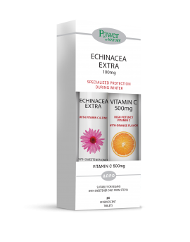 POWER HEALTH Echinacea Extra με Στέβια 24 αναβράζοντα δισκία + ΔΩΡΟ Vitamin C 500mg 20 αναβράζοντα δισκία