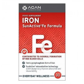 Agan Iron SunActive Fe Formula Συμπλήρωμα Διατροφής Σιδήρου 30 Φυτικές Κάψουλες