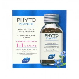 Phyto Phytophanere Συμπλήρωμα Διατροφής για Μαλλιά & Νύχια, Δύναμη, Ανάπτυξη, Όγκος ΠΡΟΣΦΟΡΑ 1+1