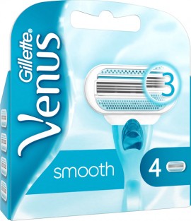 Gillette Venus Smooth Ανταλλακτικές Κεφαλές Ξυριστικής Μηχανής, 4τμχ