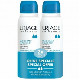 Uriage Uriage Fresh Deodorant-Αποσμητικό Σώματος σε Μορφή Σπρέι κατά της Κακοσμίας, 2x125ml