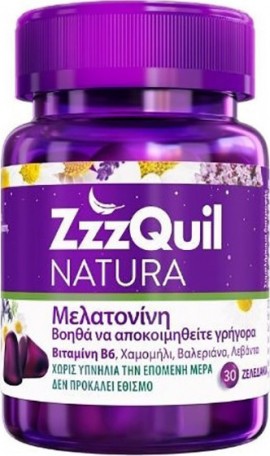 ZzzQuil Natura Συμπλήρωμα Διατροφής Με Μελατονίνη 30 ζελεδακια