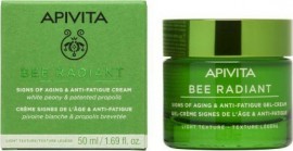 Apivita Bee Radiant Peony Light Texture, Κρέμα-Gel για Σημάδια Γήρανσης & Ξεκούραστη Όψη Ελαφριάς Υφής 50ml