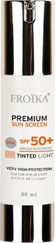 Froika Premium Sunscreen Tinted Light SPF50 Αντιηλιακή Κρέμα Προσώπου Με Χρώμα Ελαφριάς Υφής 50ml