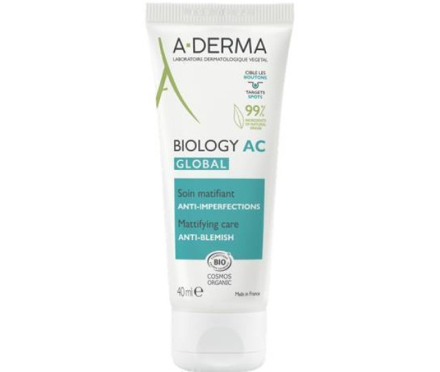 A Derma Biology AC Global Πλήρης Φροντίδα Προσώπου Κατά των Ατελειών που Χαρίζει Ματ Όψη / Ακνεϊκές Επιδερμίδες 40ml