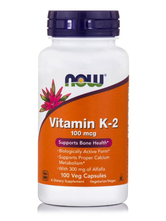 Now Vitamin K2, 100 mcg 100 vcaps