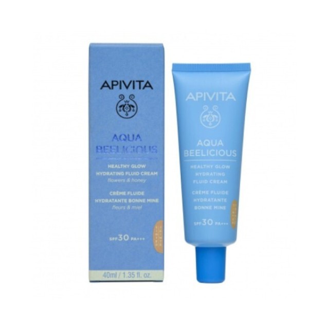 Apivita Aqua Beelicious 24ωρη Κρέμα Προσώπου Ημέρας με Χρώμα και SPF30 για Ενυδάτωση 40ml.