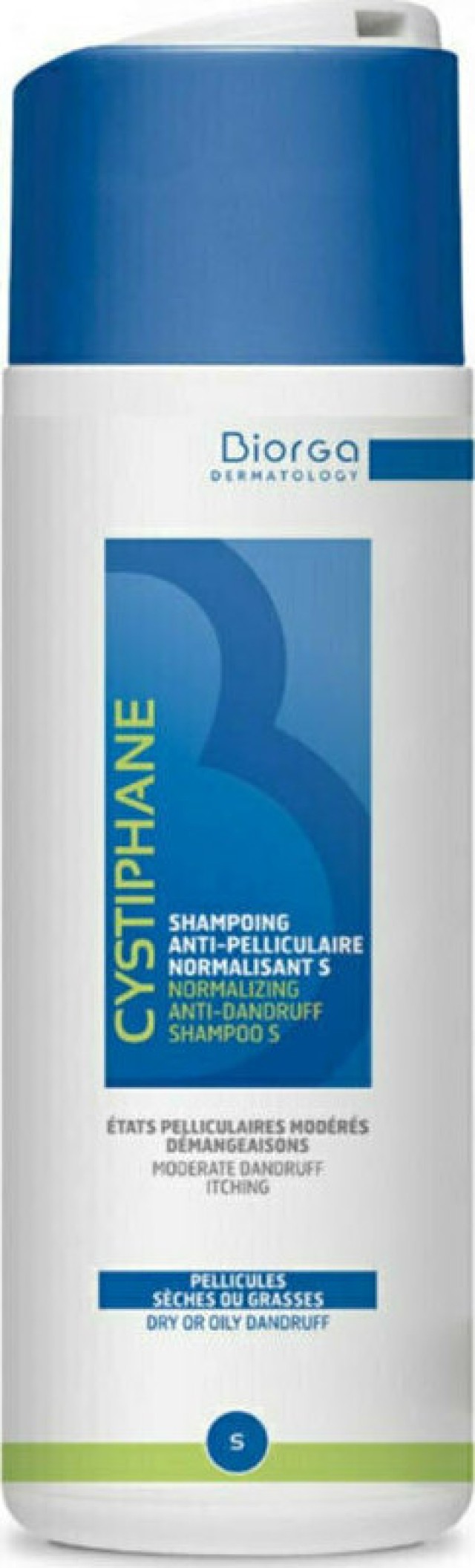 Biorga Cystiphane Normalizing Anti-Dandruff Shampoo S Αντιπιτυριδικό Ρυθμιστικό Σαμπουάν, 200ml