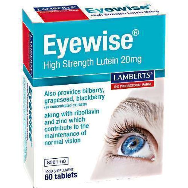 LAMBERTS EYEWISE HIGH STRENGTH LUTEIN 20 MG 60 TABS