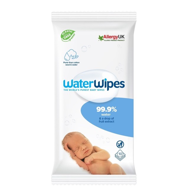 WaterWipes 100% Plastic-free Άοσμα Μωρομάντηλα με 99,9% Νερό, 28τεμ