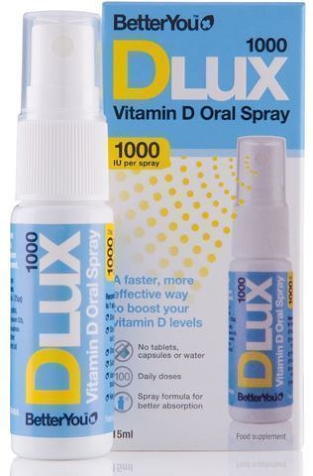 BetterYou D lux 1000 IU Υπογλώσσιο spray D3 15ml 100 Ψεκασμούς