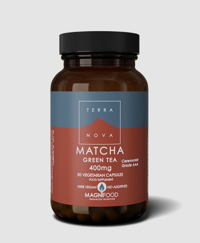 Terranova Matcha Green Tea 400mg Βοηθά στον Έλεγχο του Σωματικού Βάρους, 50caps