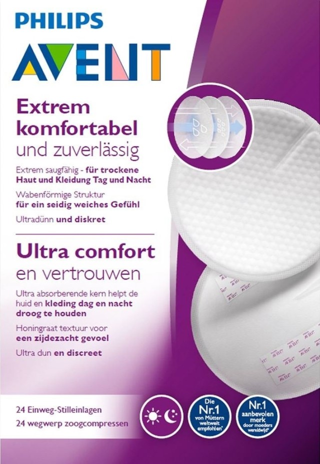 Philips Avent Disposable Breast Pads Επιθέματα Στήθους Μίας Χρήσης για την Περίοδο του Θηλασμού 24 Τεμάχια