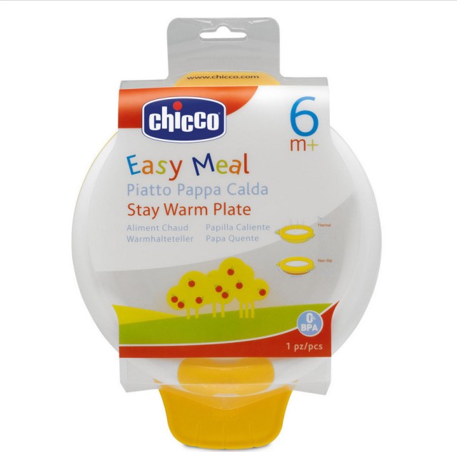 Chicco Easy Meal Πιάτο Θερμός Παπάκι, 6m+