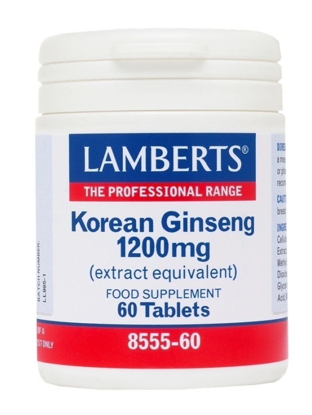 LAMBERTS KOREAN GINSENG 1200MG 60TABS