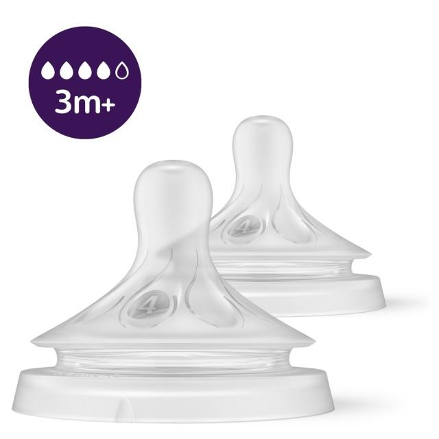 Philips Avent Natural Response (SCY964/02) Θηλή Σιλικόνης 3m+, 2τεμ