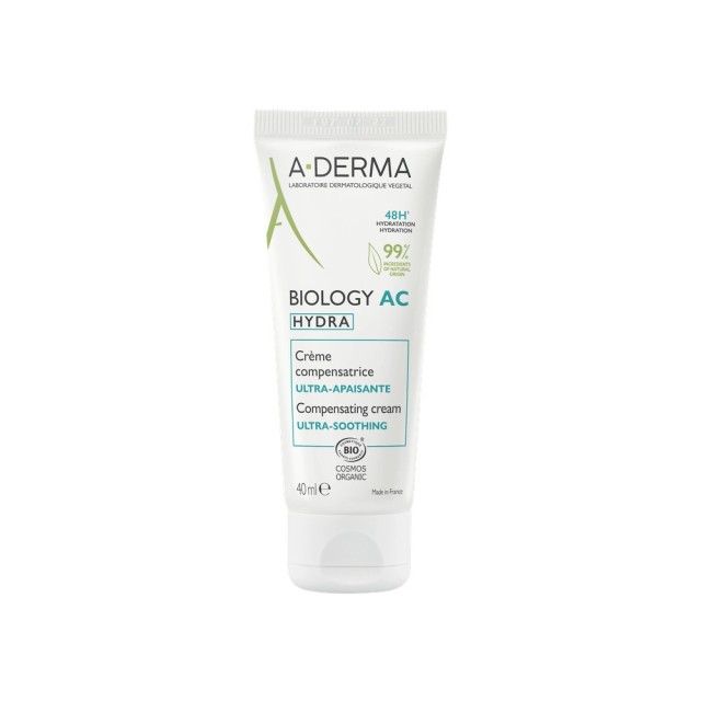 A-Derma Biology AC Hydra Αντισταθμιστική Καταπραϋντική Κρέμα για Δέρματα με Τάση Ακμής, 40ml