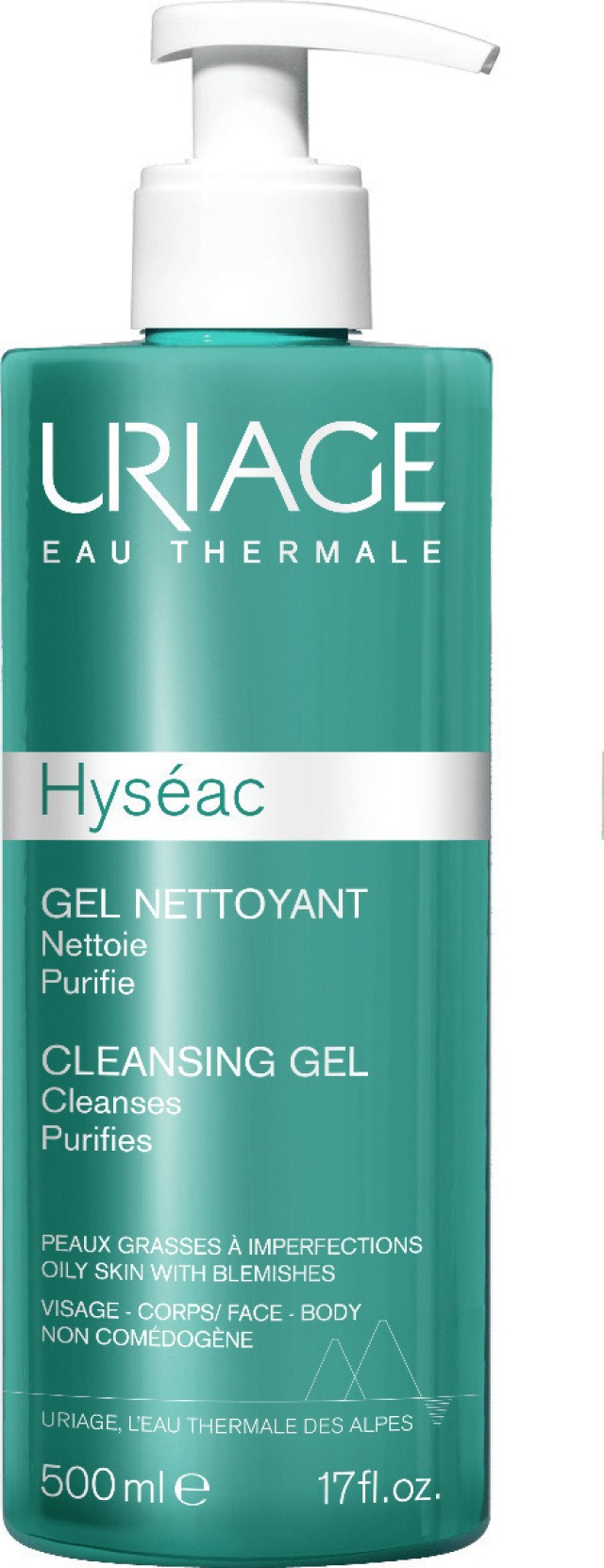 Uriage Hyseac Cleansing Gel Τζελ Καθαρισμού Προσώπου & Σώματος για τη Λιπαρή Επιδερμίδα με Τάση για Ακμή, 500ml