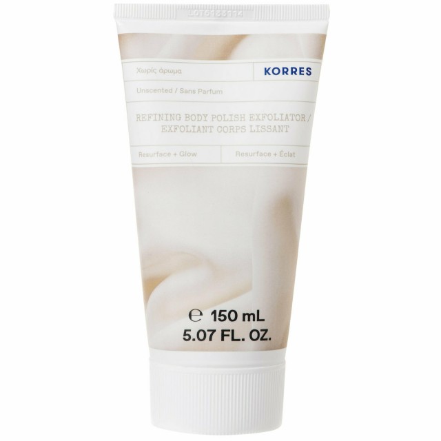 Korres Unscented Refining Body Polish Exfoliator Αναζωογονητικό Scrub Σώματος Χωρίς Άρωμα 150ml