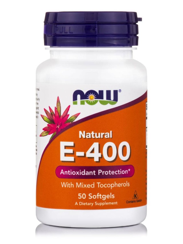 Now E400 IU, Mixed Tocopherols / Unesterified 50 softgels