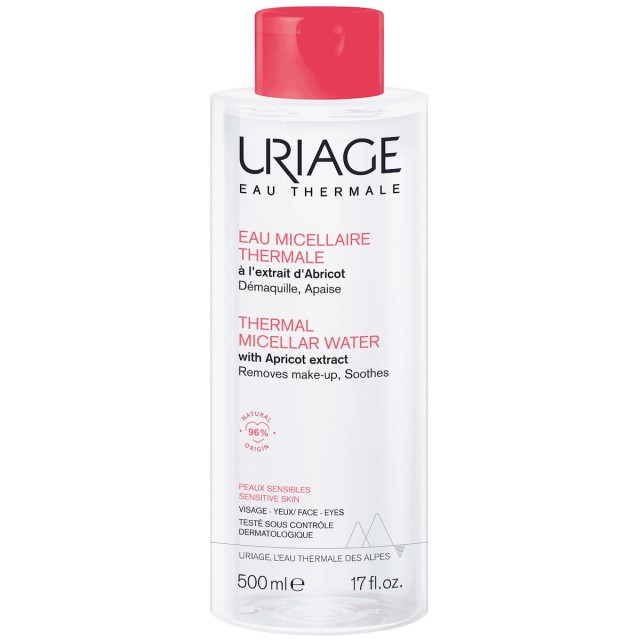 Uriage Eau Thermale Ιαματικό Νερό Micellar για Ευαίσθητο Δέρμα με Βερίκοκο, 500ml