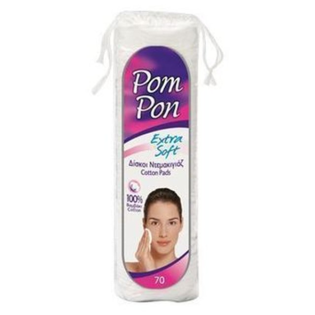 Pom Pon Extra Soft Δίσκοι Ντεμακιγιάζ 100% Βαμβάκι 70τμχ