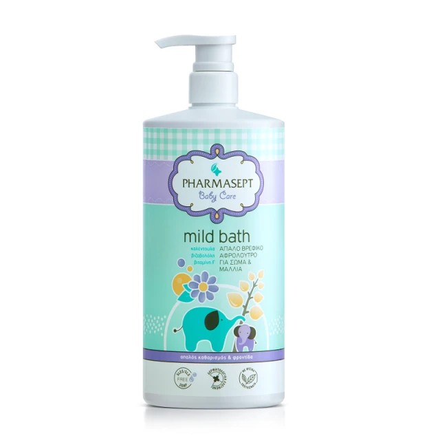 Pharmasept Baby Care Mild Bath Φυσικό Βρεφικό Αφρόλουτρο 1lt