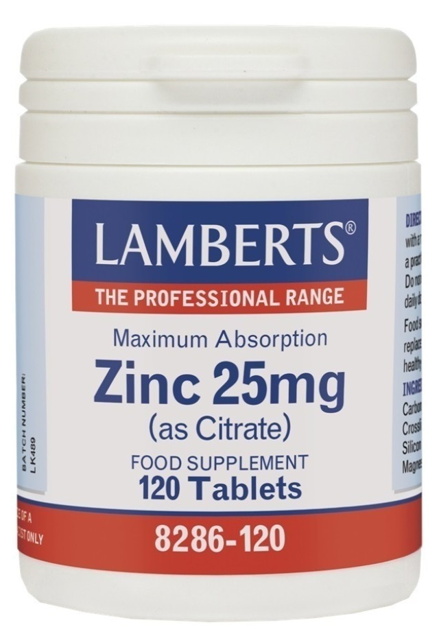 LAMBERTS ZINC 25MG (CITRATE) 120TABS