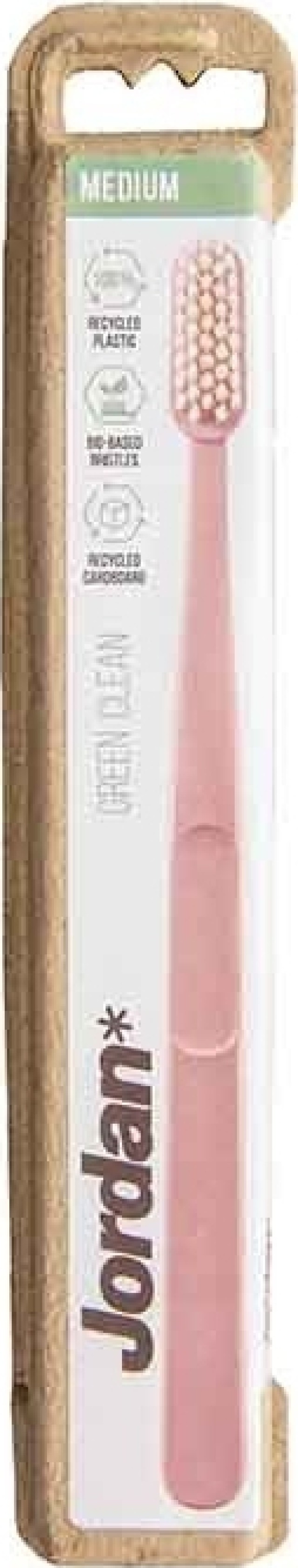 JORDAN TOOTHBRUSH GREEN CLEAN PINK - MEDIUM 1 TEM