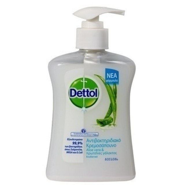 DETTOL Liquid Soap Moisture Ενυδατικό Αντιβακτηριδιακό Υγρό Κρεμοσάπουνο  με ALoe Vera 250ml