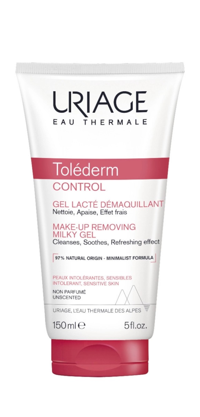 Uriage Tolederm Control Make- Up Removing Milky Gel Γαλάκτωμα Ντεμακιγιάζ, 150ml