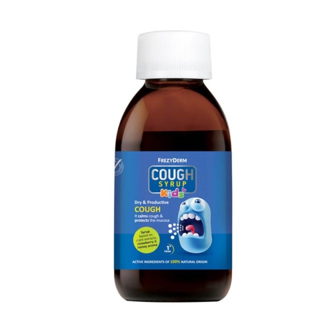 Frezyderm Couch Syrop for Kids Παιδικό Σιρόπι για Ξηρό & Παραγωγικό Βήχα με Γεύση Φράουλα και Μέλι 182gr