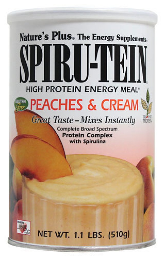 Natures Plus PEACHES & CREAM SPIRUTEIN SHAKE 510gr