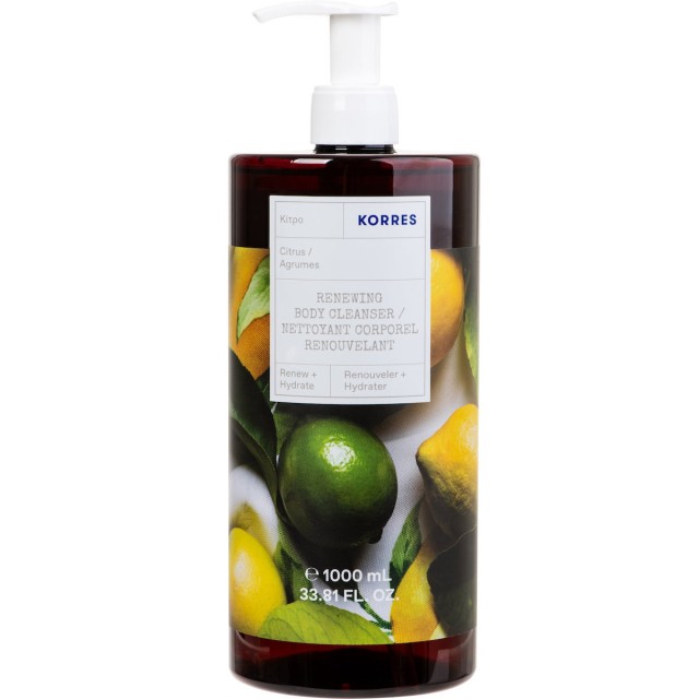 Korres Renewing Body Cleanser Αφρόλουτρο Κίτρο, 1000ml