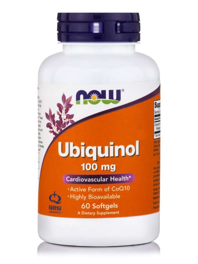 Now Ubiquinol 100 mg, Antioxidant Form of Co-Q10 60 softgels