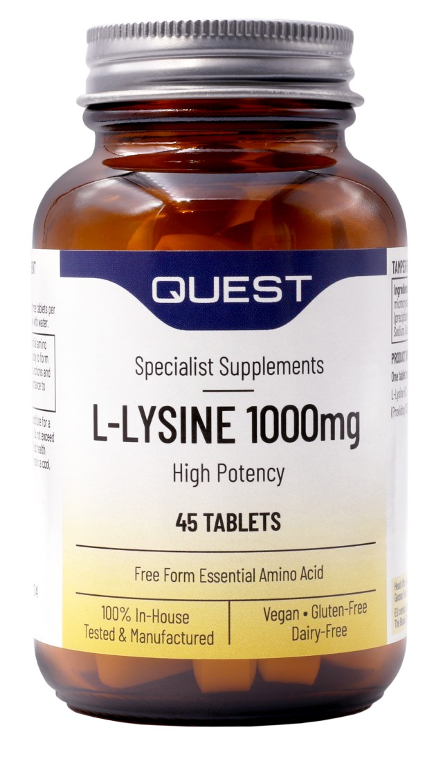 Quest L-Lysine Υψηλής περιεκτικότητας λυσίνη 1000mg 45tabs