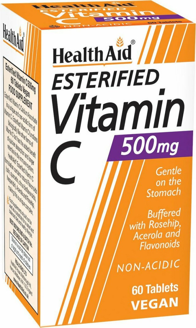 Health Aid Esterified Vitamin C 500mg Βιταμίνη C με Μορφή Ασκορβικού Ασβεστίου, 60tabs