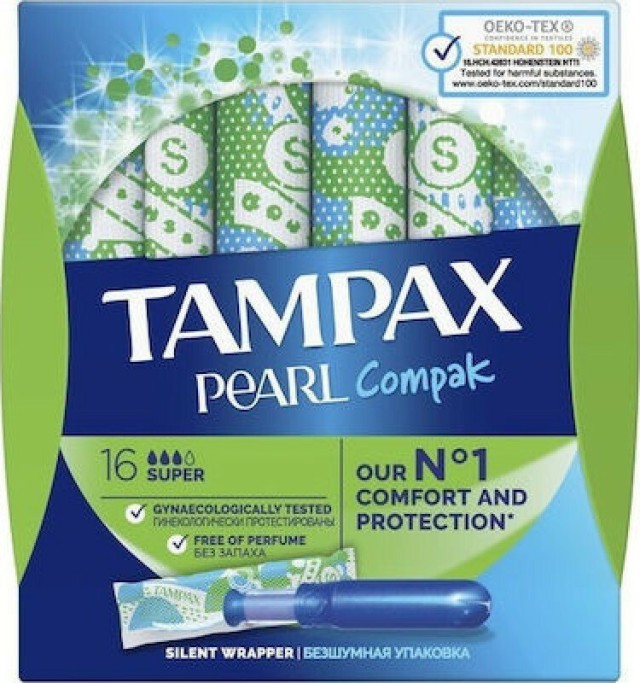 Tampax Compak Pearl Super 16τμχ