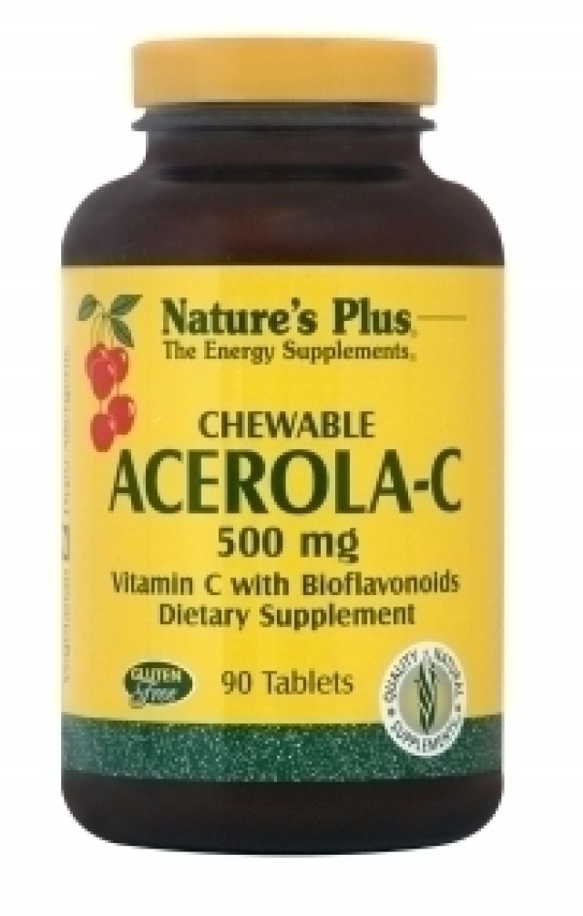 Natures Plus ACEROLA-C COMPLEX 500 MG 90 μασώμενες ταμπλέτες