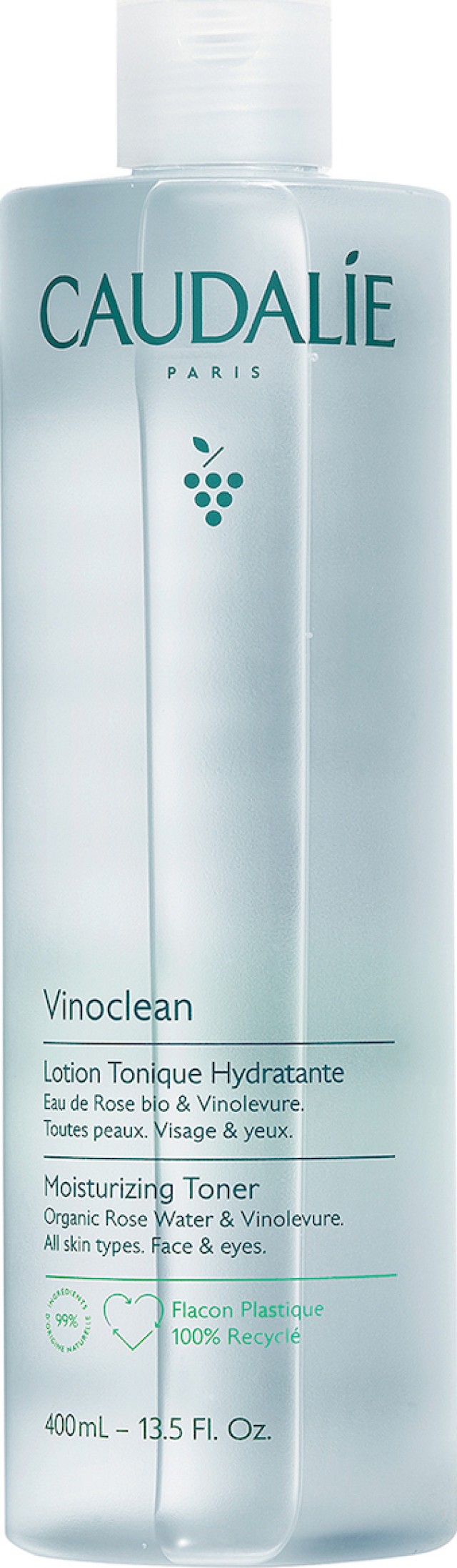 Caudalie Vinoclean Moisturizing Toner Τονωτική Λοσιόν Καθαρισμού για Πρόσωπο & Μάτια, 400ml