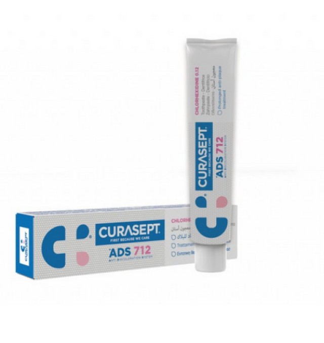 Curaprox Curasept 712 Prolonged Antiplaque Action Toothpaste Οδοντόκρεμα για Παρατεταμένη Θεραπεία Κατά της Πλάκας 75ml