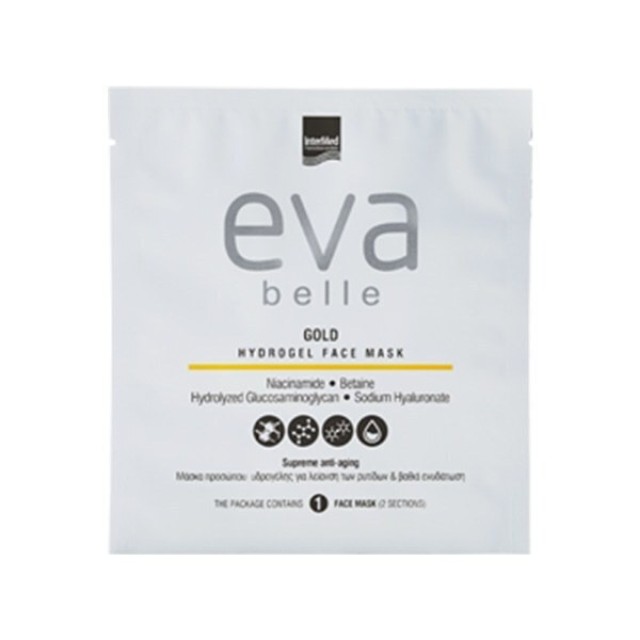 INTERMED Eva Belle Gold Hydrogel Μάσκα Προσώπου για Αντιγήρανση/Ενυδάτωση 1 Τεμάχιο