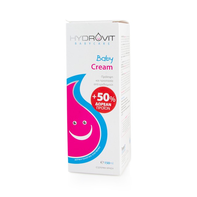 Hydrovit Babycare Baby Cream Βρεφική Ενυδατική Κρέμα για την Πρόληψη & Προστασία από Ερεθισμούς 150m