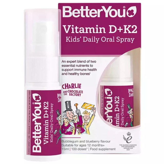 Better You Vitamin D + K2 Kids Daily Oral Spray 15ml