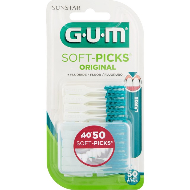 GUM Soft-Picks Original Μεσοδόντιες Οδοντογλυφίδες Large σε χρώμα Πράσινο 50τμχ