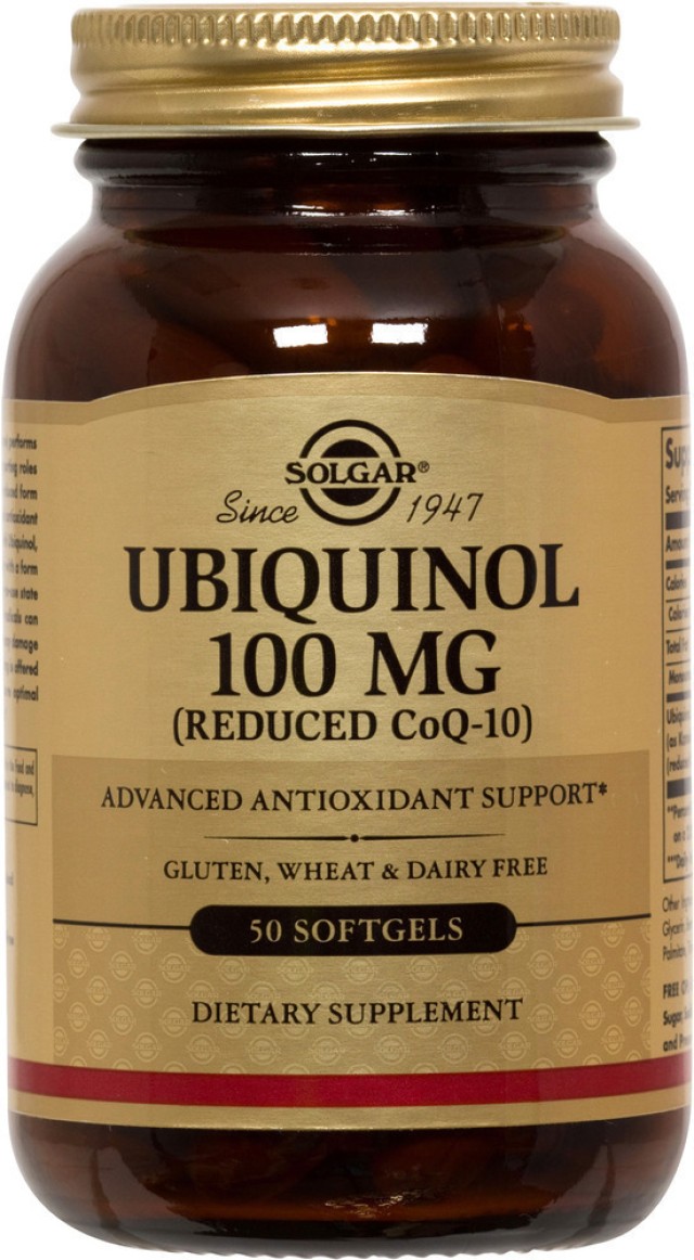 SOLGAR UBIQUINOL 100mg softgels 50s