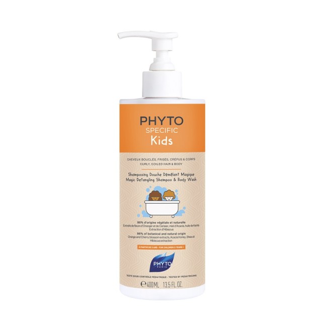 Phyto Specific Kids Magic Detangling Shampoo & Body Wash Μαγικό Σαμπουάν που Ξεμπλέκει τα Μαλλιά & Αφρόλουτρο, 400ml