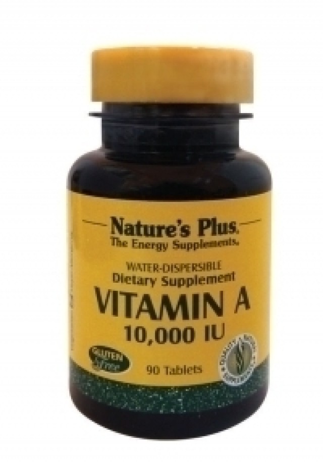 Natures Plus VITAMIN A 10000 IU 90 Υδατοδιαλυτές Ταμπλέτες